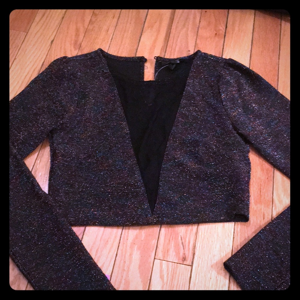 NWT Forever 21 Crop Top Long Sleeve S